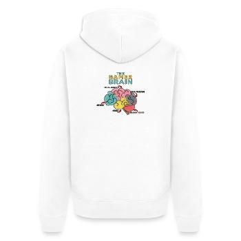Le cerveau du joueur - Veste à capuche bio Premium Unisexe - blanc - Dos - Thijin (182cm)