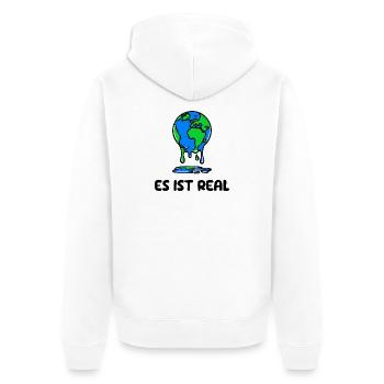 Umwelt Mutter Erde Natur Statement Naturschutz - Unisex Premium Bio Zip Hoodie - Weiß - Hinten - Thijin (182cm)