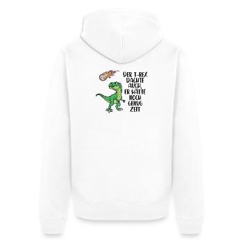 Erderwärmung Erde Artenschutz Umwelt Statement - Unisex Premium Bio Zip Hoodie - Weiß - Hinten - Thijin (182cm)