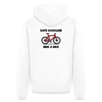 Durabilité Déclaration environnementale respectueuse de l’environnement - Veste à capuche bio Premium Unisexe - blanc - Dos - Thijin (182cm)