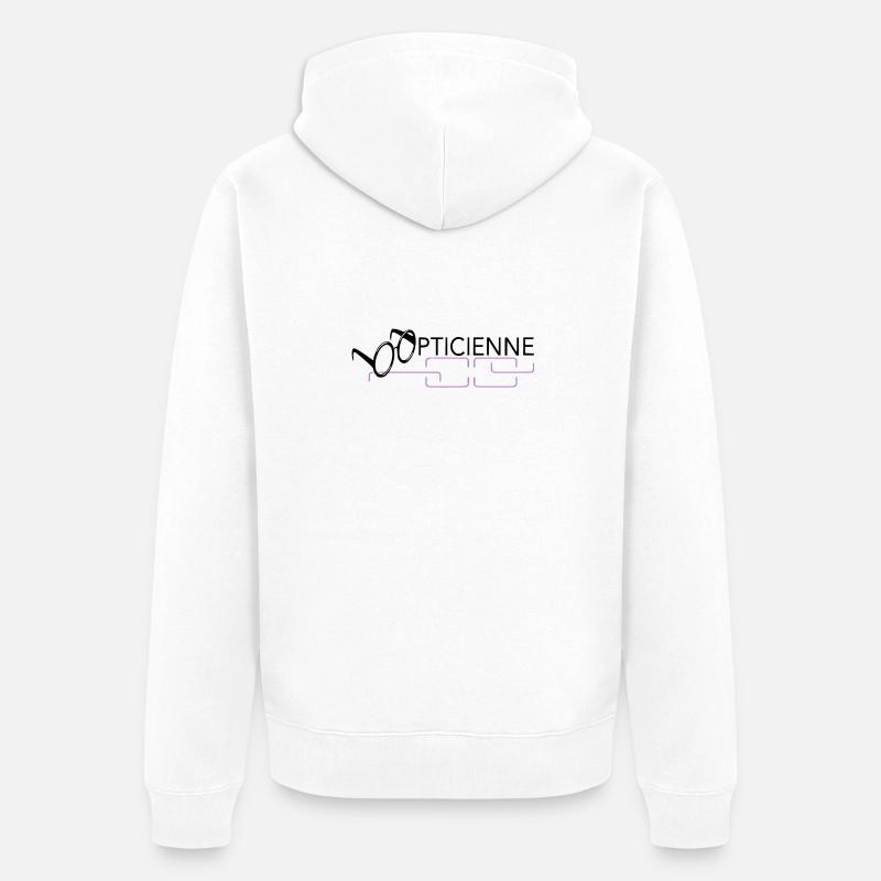 Optitienne - Veste à capuche bio Premium Unisexe - blanc