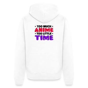 Anime Statement Trickfilm Manga Comic Mangastyle - Unisex Premium Bio Zip Hoodie - Weiß - Hinten - Thijin (182cm)