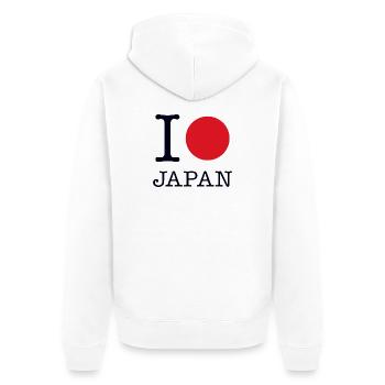 J’AIME LE JAPON - Veste à capuche bio Premium Unisexe - blanc - Dos - Thijin (182cm)