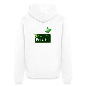 Paysagiste - Veste à capuche bio Premium Unisexe - blanc - Dos - Thijin (182cm)