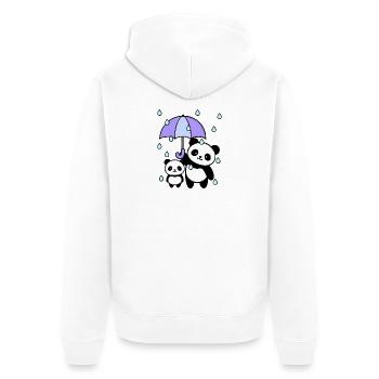 Geschwisterliebe Statement Stolzer Großer Bruder - Unisex Premium Bio Zip Hoodie - Weiß - Hinten - Thijin (182cm)