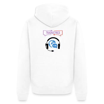 Traductrice - Veste à capuche bio Premium Unisexe - blanc - Dos - Thijin (182cm)