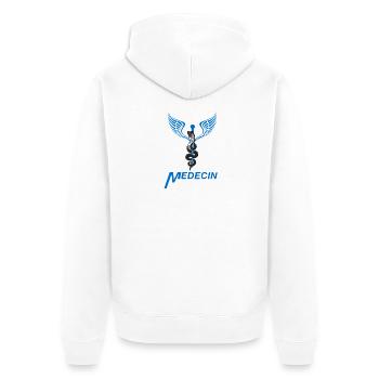 Médecin - Veste à capuche bio Premium Unisexe - blanc - Dos - Thijin (182cm)