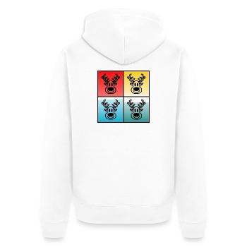 CHRISTMAS. MERRY CHRISTMAS. MERRY CHRISTMAS. NEW YEAR’S DAY - Unisex Premium Organic Zip Hoodie - white - Back - Thijin (182cm)
