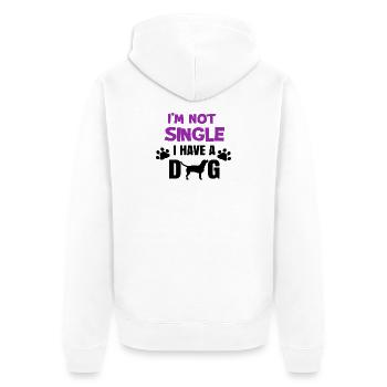 Pets Dog Statement Favorite Animal Animals - Unisex Premium Organic Zip Hoodie - white - Back - Thijin (182cm)