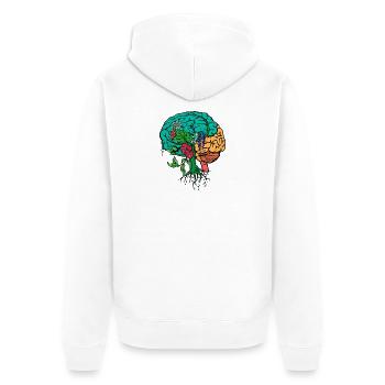 Baum Umwelt Erde Umweltschutz Umweltschützer - Unisex Premium Bio Zip Hoodie - Weiß - Hinten - Thijin (182cm)