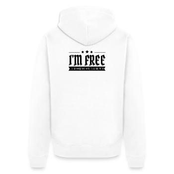 Lustige Spruche Ruhestand Pensionist Lebensabend - Unisex Premium Bio Zip Hoodie - Weiß - Hinten - Thijin (182cm)