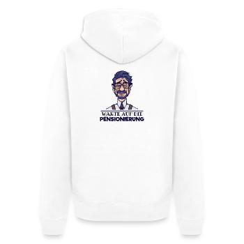 Déclaration du retraité Retraite Carrière de retraité - Veste à capuche bio Premium Unisexe - blanc - Dos - Thijin (182cm)