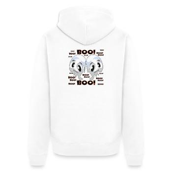 GHOSTS GHOSTS HALLOWEEN COSTUMES FOR COUPLES - Unisex Premium Organic Zip Hoodie - white - Back - Thijin (182cm)