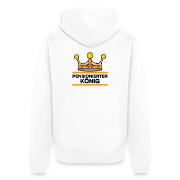 Ruhestand Statement Rentner Freiheit Auszeit - Unisex Premium Bio Zip Hoodie - Weiß - Hinten - Thijin (182cm)
