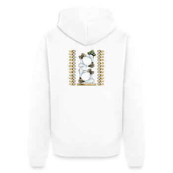 8ème anniversaire des enfants - 8 ans - PIRATES - HUIT - Veste à capuche bio Premium Unisexe - blanc - Dos - Thijin (182cm)