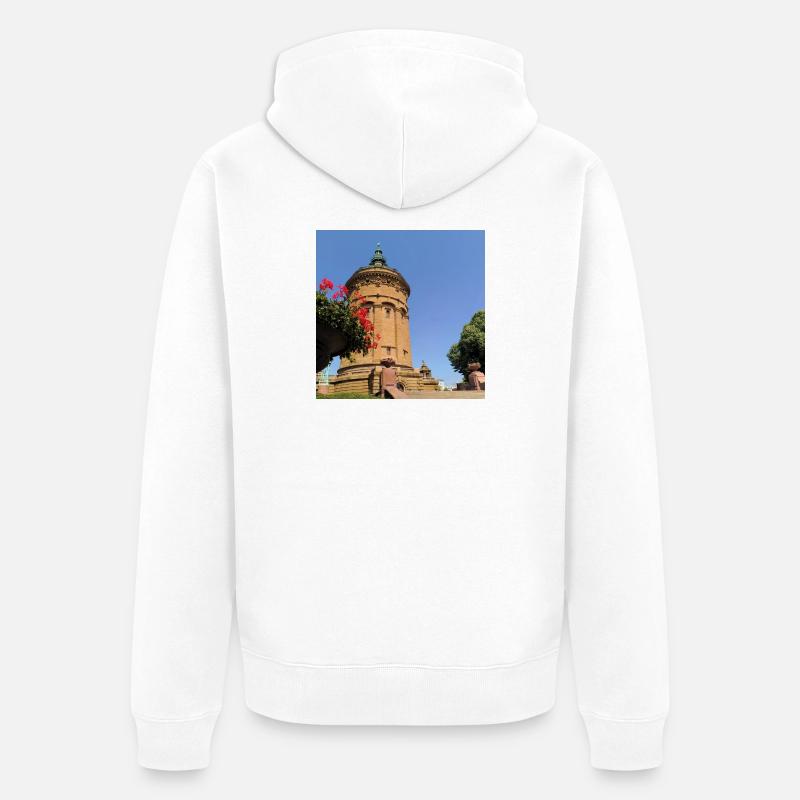 CHÂTEAU D’EAU DE MANNHEIM - Veste à capuche bio Premium Unisexe - blanc