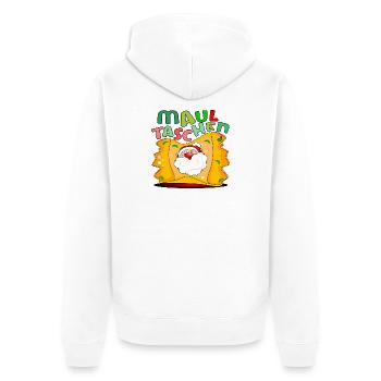 WEIHNACHTEN MAULTASCHEN - Unisex Premium Bio Zip Hoodie - Weiß - Hinten - Thijin (182cm)