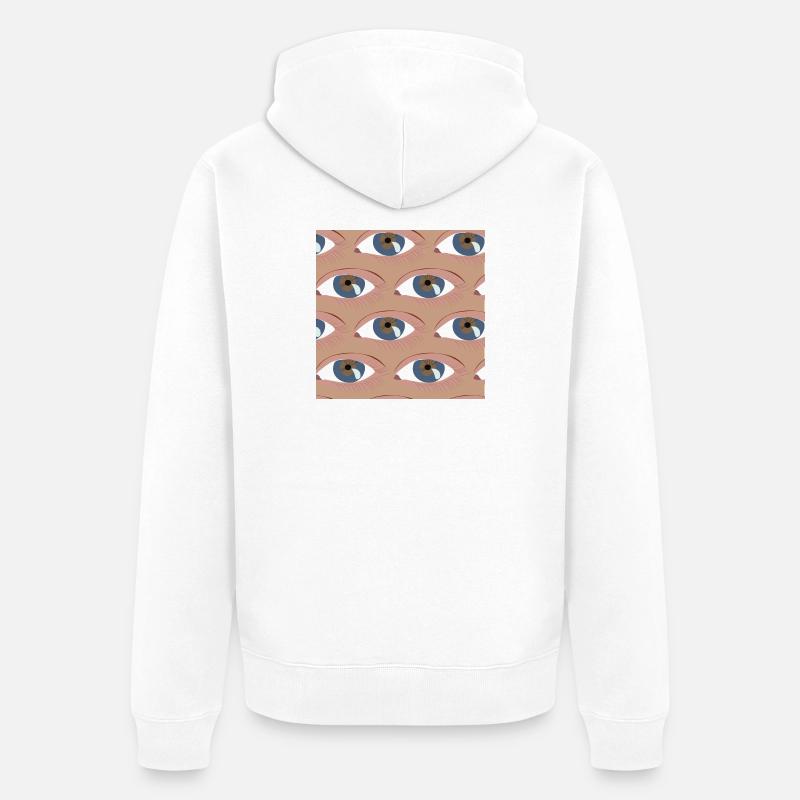 Les yeux alignés - Veste à capuche bio Premium Unisexe - blanc