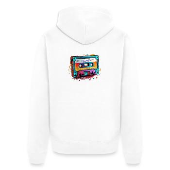 Mixtape - Unisex Premium Organic Zip Hoodie - white - Back - Thijin (182cm)