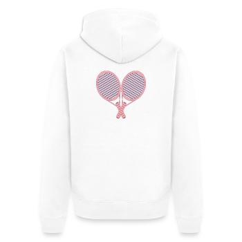 TENNIS RACKETS - TENNIS COUPLES - Unisex Premium Organic Zip Hoodie - white - Back - Thijin (182cm)