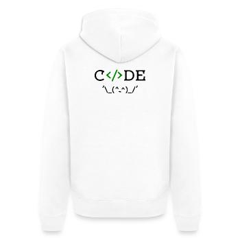 App Entwickler Spruch Karriere Beruf Job Erfolg - Unisex Premium Bio Zip Hoodie - Weiß - Hinten - Thijin (182cm)
