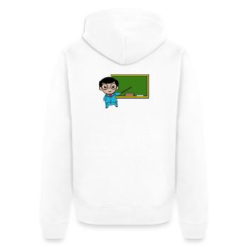 Beruf lehrer Job Arbeit Karriere Arbeiter Erfolg - Unisex Premium Bio Zip Hoodie - Weiß - Hinten - Thijin (182cm)