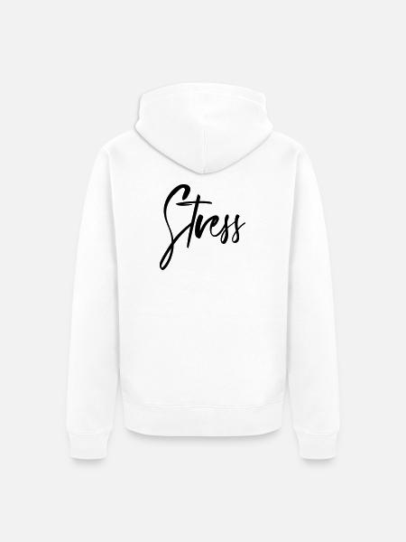 Stress - Unisex Premium Bio Zip Hoodie - Weiß
