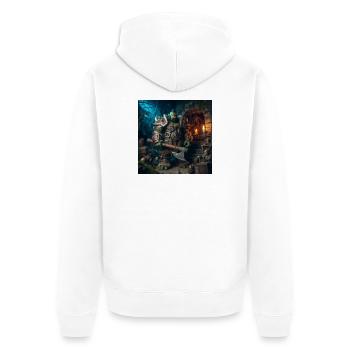 Conception d’orc 2 - Veste à capuche bio Premium Unisexe - blanc - Dos - Thijin (182cm)