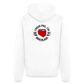 Je peux pas j ai bricolage cadeau bricoleur - Veste à capuche bio Premium Unisexe - blanc - Dos - Thijin (182cm)