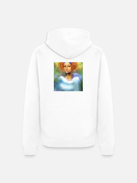 Kreative Powerfrau Digital-Art - Unisex Premium Bio Zip Hoodie - Weiß