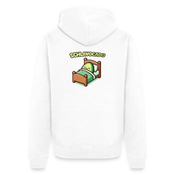 SCHLAVOCADO - Schlafbekleidung - Unisex Premium Bio Zip Hoodie - Weiß - Hinten - Thijin (182cm)