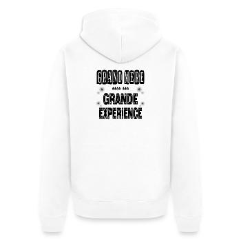 Grand Mère Avec Une Grande Expérience Mamie - Veste à capuche bio Premium Unisexe - blanc - Dos - Thijin (182cm)