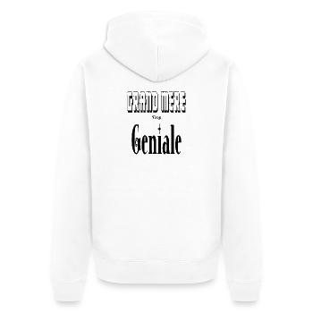 Grand Mère Trop Géniale Mamie - Veste à capuche bio Premium Unisexe - blanc - Dos - Thijin (182cm)
