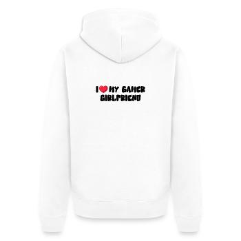 I Love My Gamer Girlfriend - Unisex Premium Bio Zip Hoodie - Weiß - Hinten - Thijin (182cm)