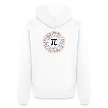 Pi Day - Happy Pi Day - Unisex Premium Organic Zip Hoodie - white - Back - Thijin (182cm)