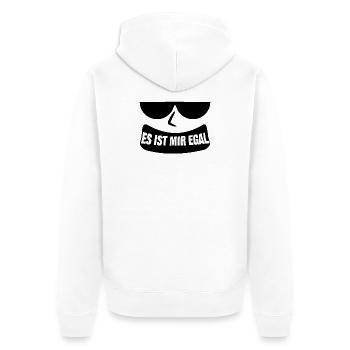 I don't care cool saying chill attitude relax - Unisex Premium Organic Zip Hoodie - white - Back - Thijin (182cm)