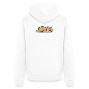 I don't care Attitude Relax Chill - Unisex Premium Organic Zip Hoodie - white - Back - Thijin (182cm)