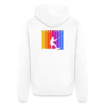 Stunt Wakeboard, Surf, Wakesurf, Surf - Veste à capuche bio Premium Unisexe - blanc - Dos - Thijin (182cm)