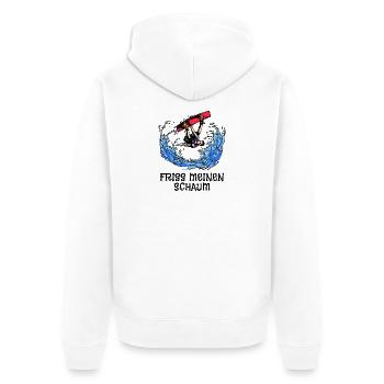 Wakeboard, Planche de surf, Sports nautiques, Cascade, Wakesurf - Veste à capuche bio Premium Unisexe - blanc - Dos - Thijin (182cm)