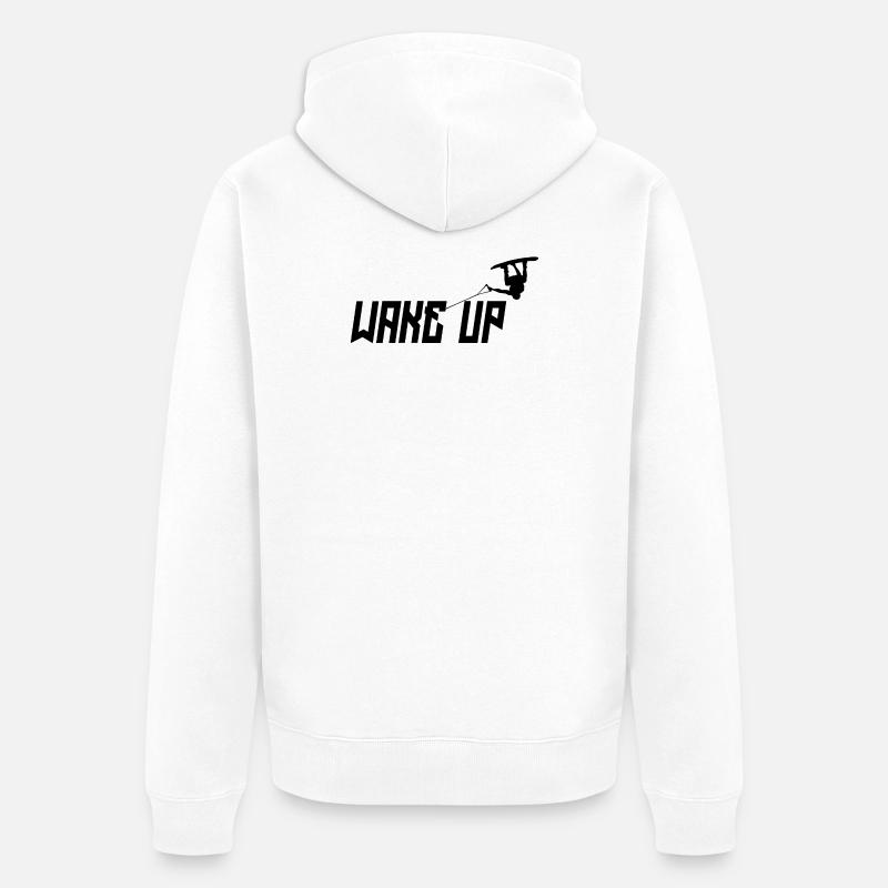Kitesurfer Statement Stunt Wakeboard Surf - Veste à capuche bio Premium Unisexe - blanc