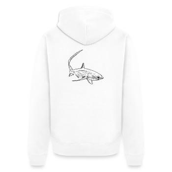 Requin renard - Veste à capuche bio Premium Unisexe - blanc - Dos - Thijin (182cm)