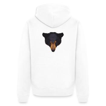 tolle Foto motive, Schwarzbär Baby - Unisex Premium Bio Zip Hoodie - Weiß - Hinten - Thijin (182cm)