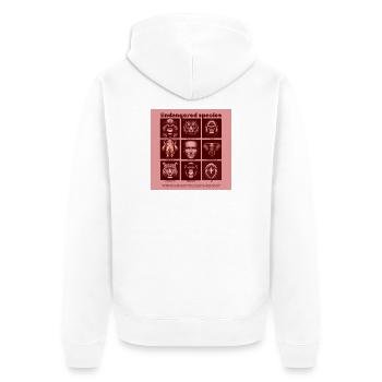 Endangered species - Unisex Premium Organic Zip Hoodie - white - Back - Thijin (182cm)
