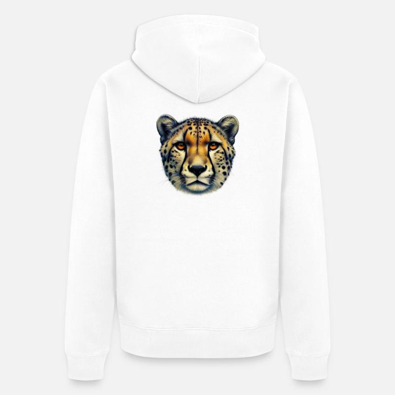 Guépard - Veste à capuche bio Premium Unisexe - blanc