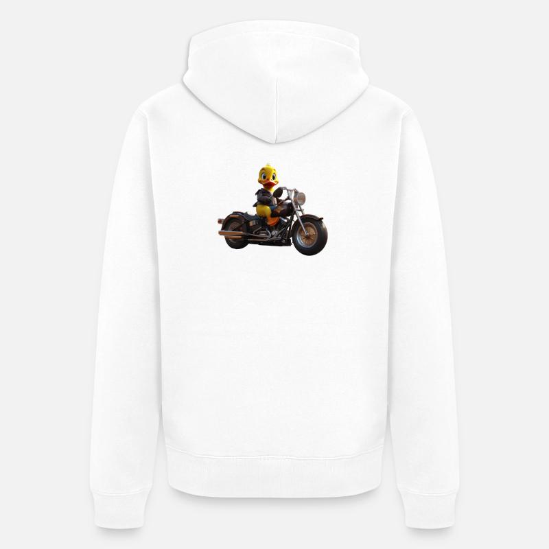 Bick Biker - Veste à capuche bio Premium Unisexe - blanc
