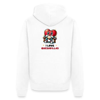 J'aime les Quesadillas Mexico - Veste à capuche bio Premium Unisexe - blanc - Dos - Thijin (182cm)