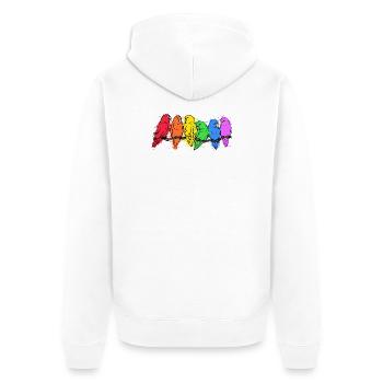 Animals Birds Zoo Parrot Zoo Animal Eggs Animal Lovers - Unisex Premium Organic Zip Hoodie - white - Back - Thijin (182cm)