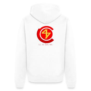 Lot et Garonne - Unisex Premium Bio Zip Hoodie - Weiß - Hinten - Thijin (182cm)