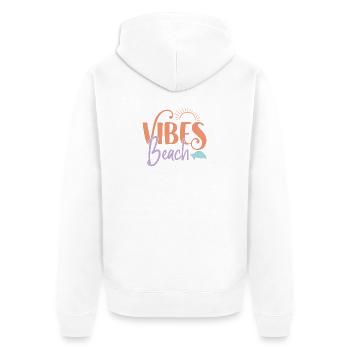 Ambiance de plage - Veste à capuche bio Premium Unisexe - blanc - Dos - Thijin (182cm)
