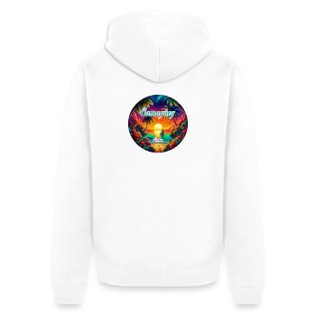 Design solaire paradisiaque de Camagüey à Cuba - Veste à capuche bio Premium Unisexe - blanc - Dos - Thijin (182cm)